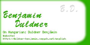 benjamin duldner business card